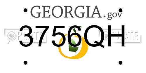 3756QH Georgia License Plate