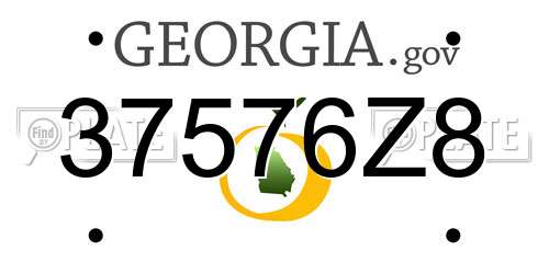 37576Z8 Georgia License Plate