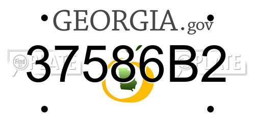 37586B2 Georgia License Plate