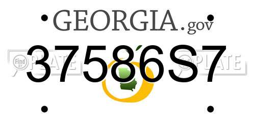 37586S7 Georgia License Plate