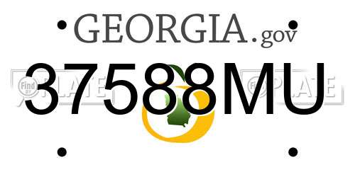 37588MU Georgia License Plate