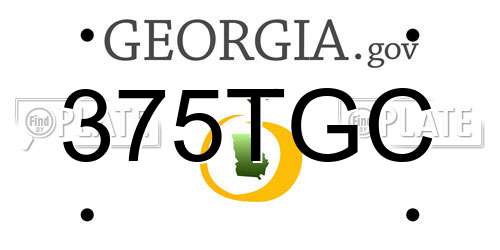 375TGC Georgia License Plate