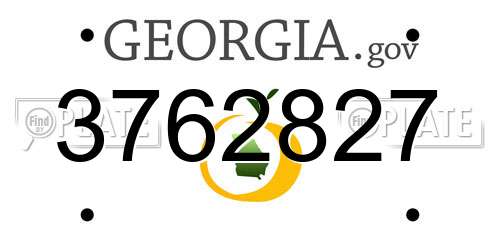 3762827 Georgia License Plate