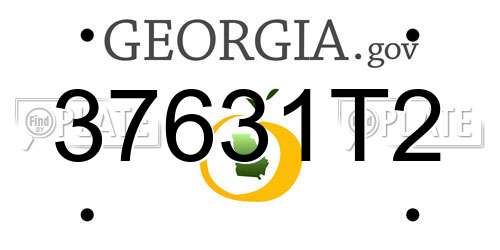 37631T2 Georgia License Plate