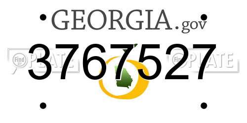 3767527 Georgia License Plate
