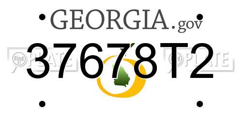 37678T2 Georgia License Plate
