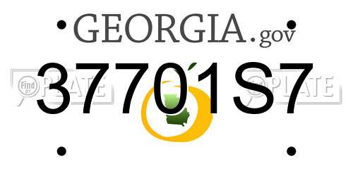 37701S7 Georgia License Plate