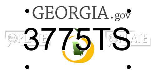 3775TS Georgia License Plate