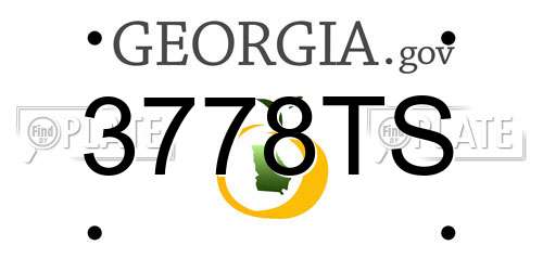 3778TS Georgia License Plate