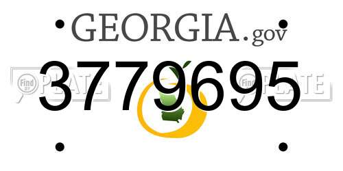 3779695 Georgia License Plate