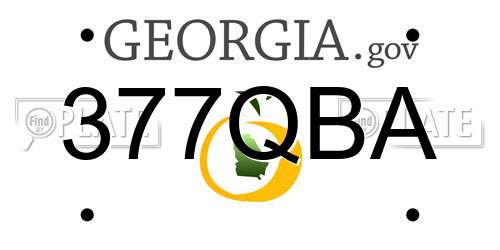 377QBA Georgia License Plate
