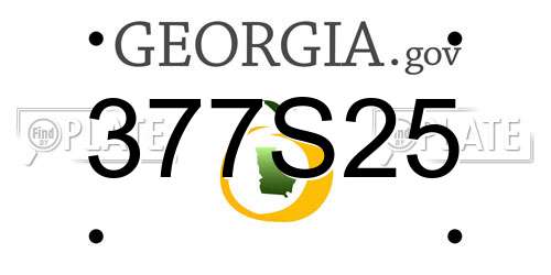 377S25 Georgia License Plate