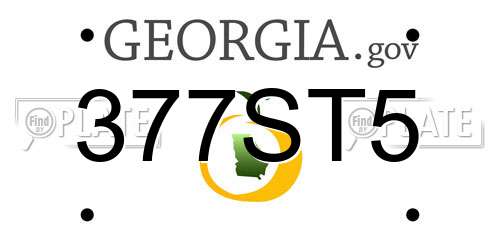 377ST5 Georgia License Plate