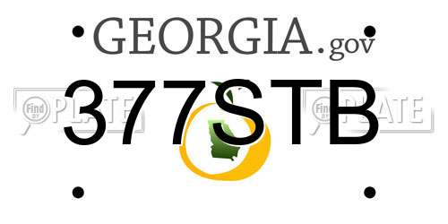 377STB Georgia License Plate