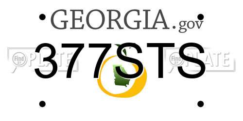 377STS Georgia License Plate