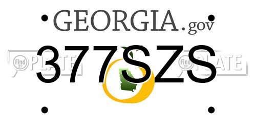 377SZS Georgia License Plate