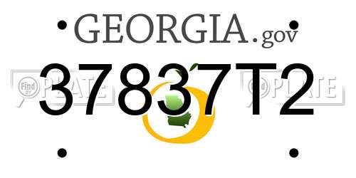 37837T2 Georgia License Plate