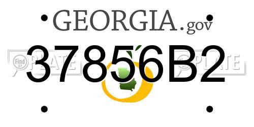 37856B2 Georgia License Plate