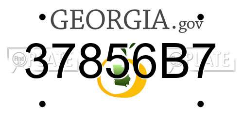 37856B7 Georgia License Plate
