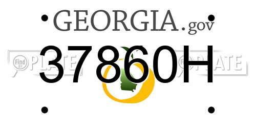 37860H Georgia License Plate