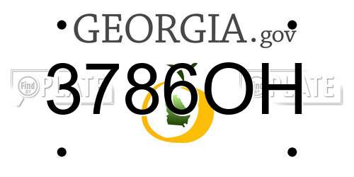 3786OH Georgia License Plate