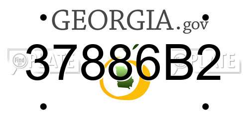 37886B2 Georgia License Plate