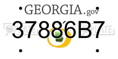 37886B7 Georgia License Plate