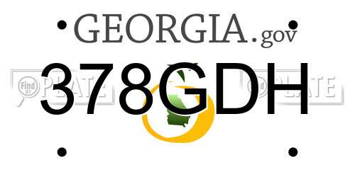 378GDH Georgia License Plate