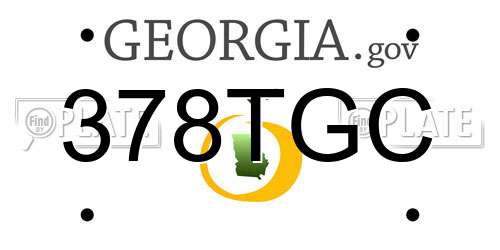 378TGC Georgia License Plate