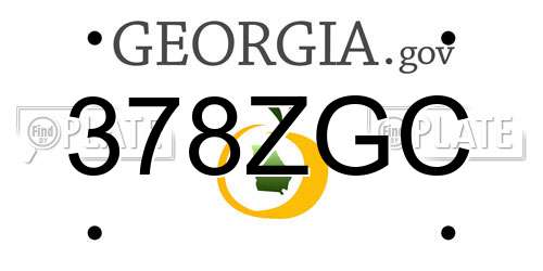 378ZGC Georgia License Plate