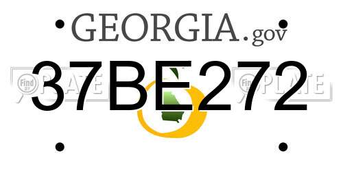 37BE272 Georgia License Plate