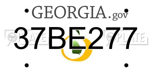 37BE277 Georgia License Plate