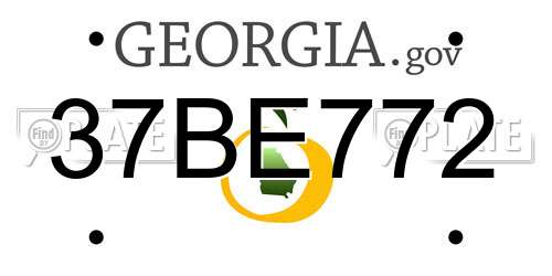37BE772 Georgia License Plate