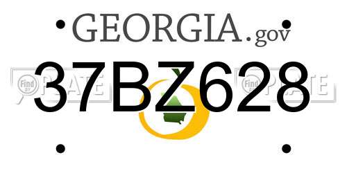 37BZ628 Georgia License Plate