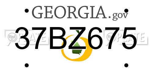 37BZ675 Georgia License Plate