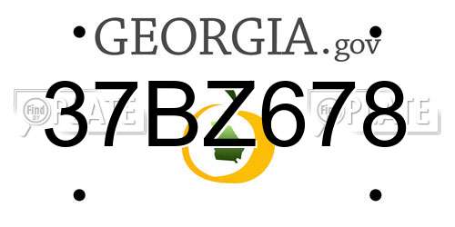 37BZ678 Georgia License Plate