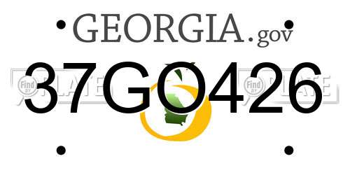 37GO426 Georgia License Plate
