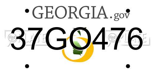 37GO476 Georgia License Plate
