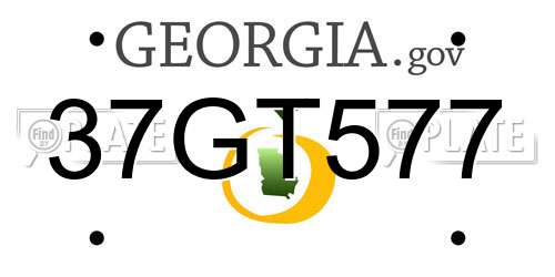 37GT577 Georgia License Plate
