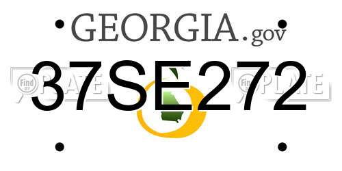 37SE272 Georgia License Plate
