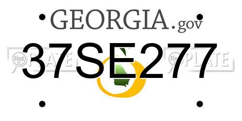 37SE277 Georgia License Plate