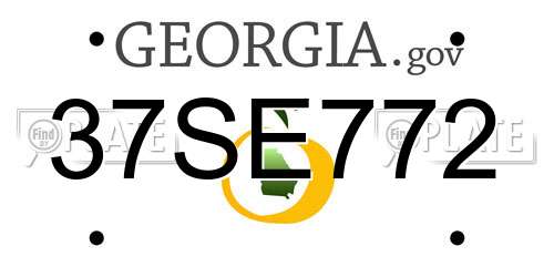 37SE772 Georgia License Plate
