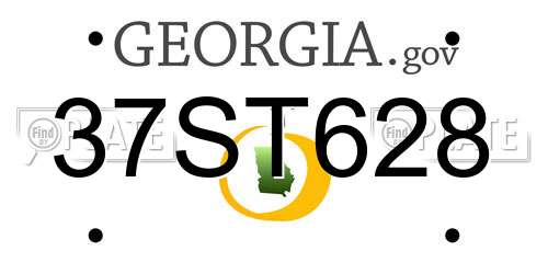 37ST628 Georgia License Plate
