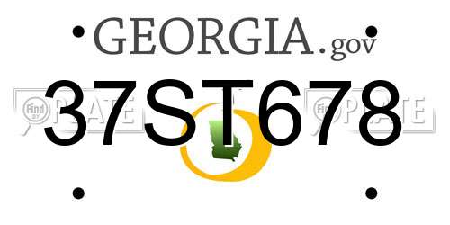 37ST678 Georgia License Plate