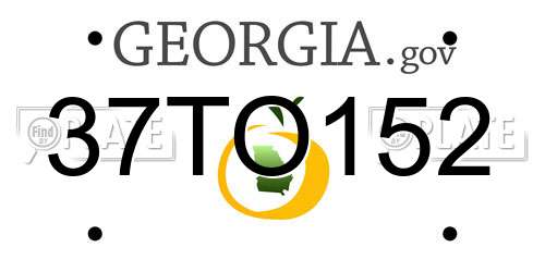 37TO152 Georgia License Plate