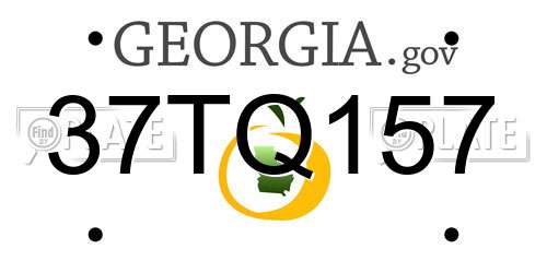 37TQ157 Georgia License Plate