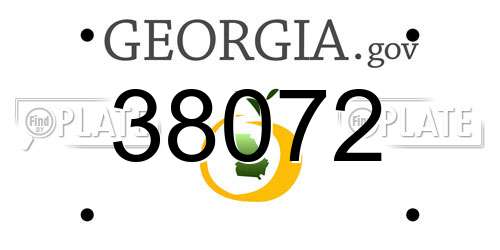 38072 Georgia License Plate