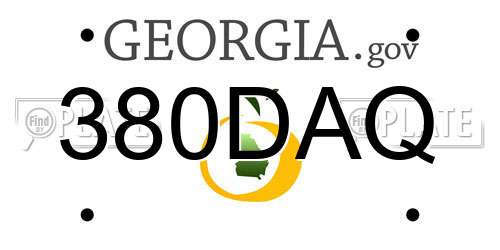 380DAQ Georgia License Plate