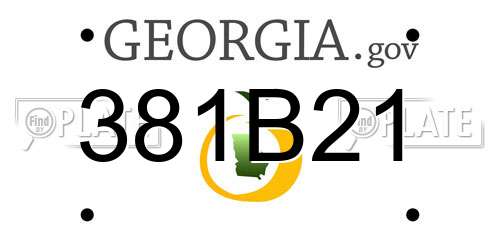 381B21 Georgia License Plate
