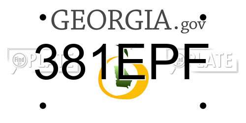 381EPF Georgia License Plate
